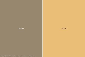 Before and after result
