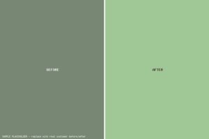 Before and after result